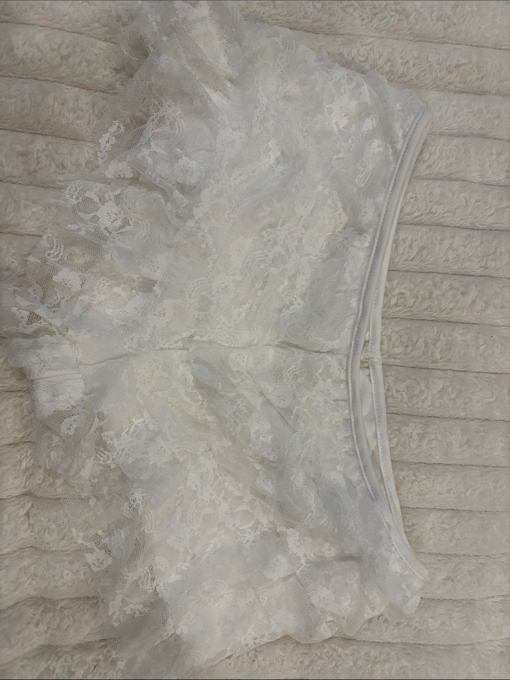 Garage White Lace Bandeau Top